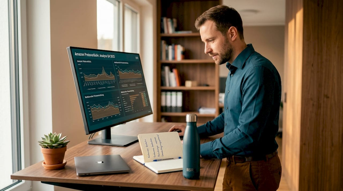 Ein Analyst sitzt am Fensterplatz und analysiert aktuelle Marktdaten.