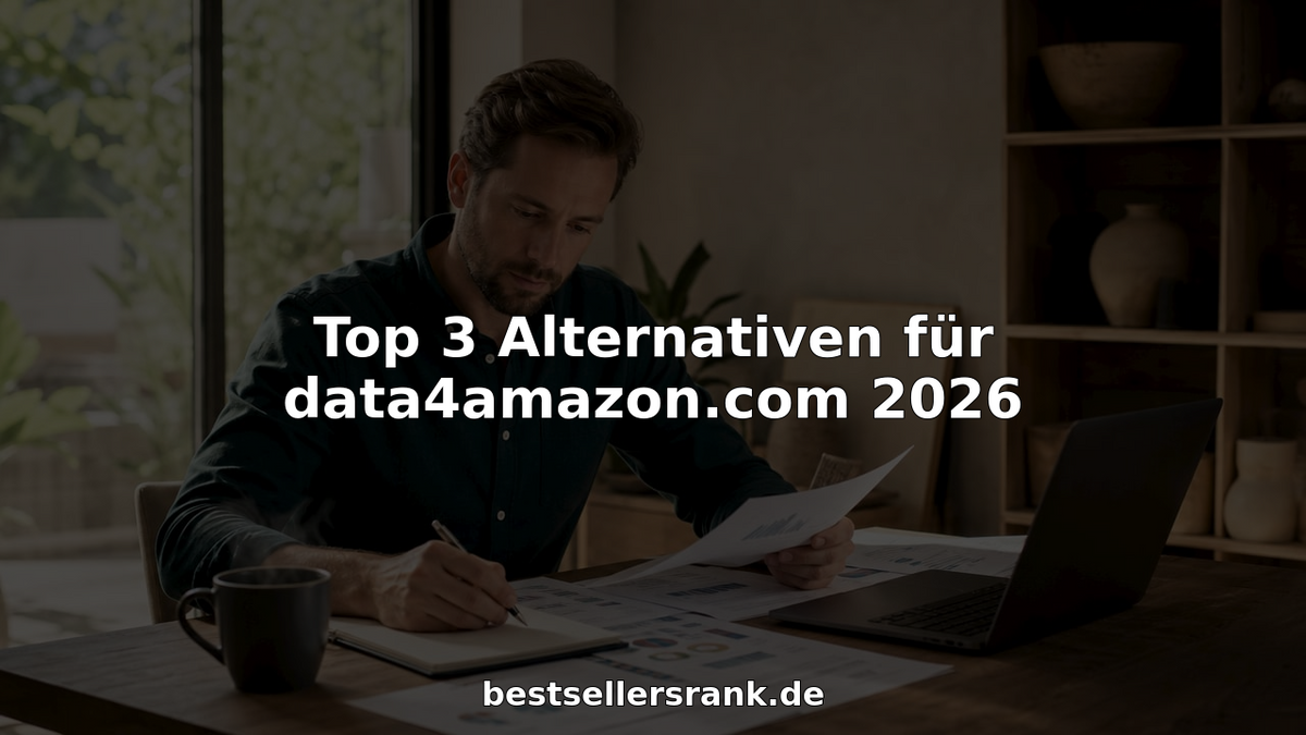 Ein Amazon-Händler überlegt am Schreibtisch, welche Marketing-Strategien er alternativ einsetzen kann.